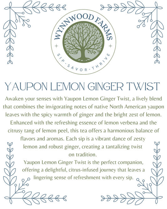 Yaupon Lemon Ginger Twist - Caffeinated